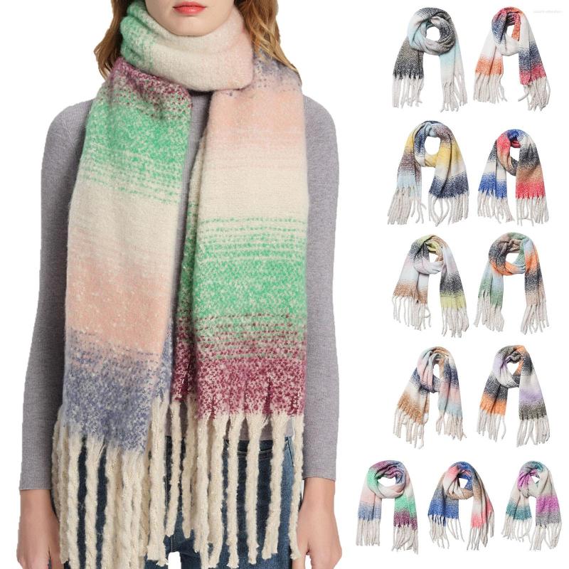 

Scarves 2023 Thick Warm Winter Scarf For Women Cape Wraps Female Bandana Luxury Cashmere Womens Long Tassel Shawls Foulard