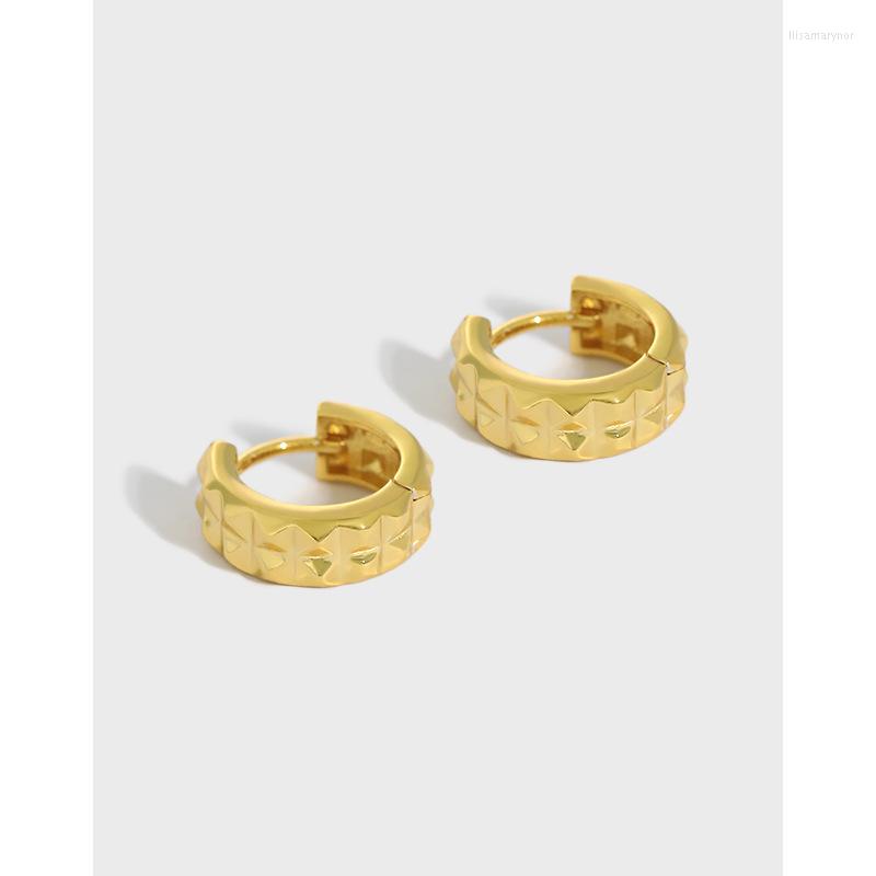 

Hoop Earrings SHANICE 925 Sterling Silver Niche Design Minimalist Versatile Smooth Gear Charming Stud Thin Hoops Gift