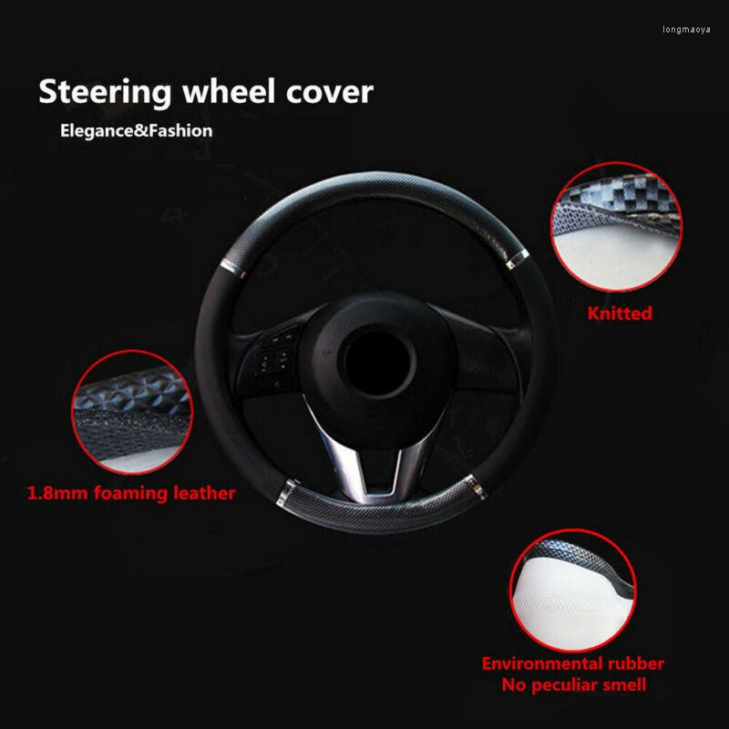 

Steering Wheel Covers 38cm Cover Universal Carbon Fiber Accessories Comfortable