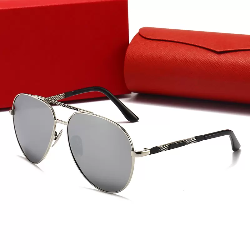 

Latest Fashion oversized sunglasses eyewear glasses style Round Metal Punk 0804 4242 classic Quality Polarized Goggle Beach Casual Outdoor carti glasses With box