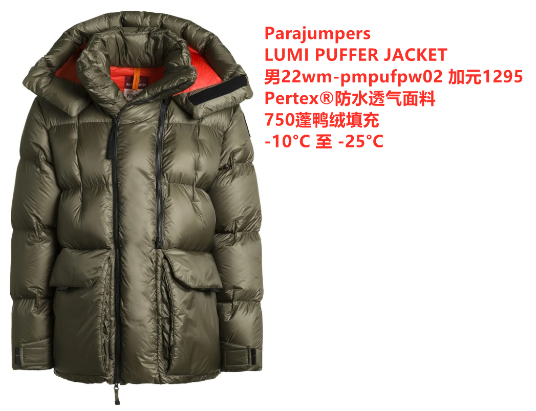 

Men Downs Parkas parajumpers Puffer Jacket Duvet Hooded Duck Down, Green