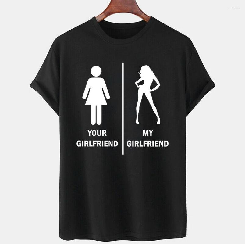 

Men's T Shirts Your Girlfriend Vs My Mens Humor Shirt Funny Graphic Tee T-Shirt Gothic Hip Hop Top Male Harajuku Ulzzang Tshirt, Blank