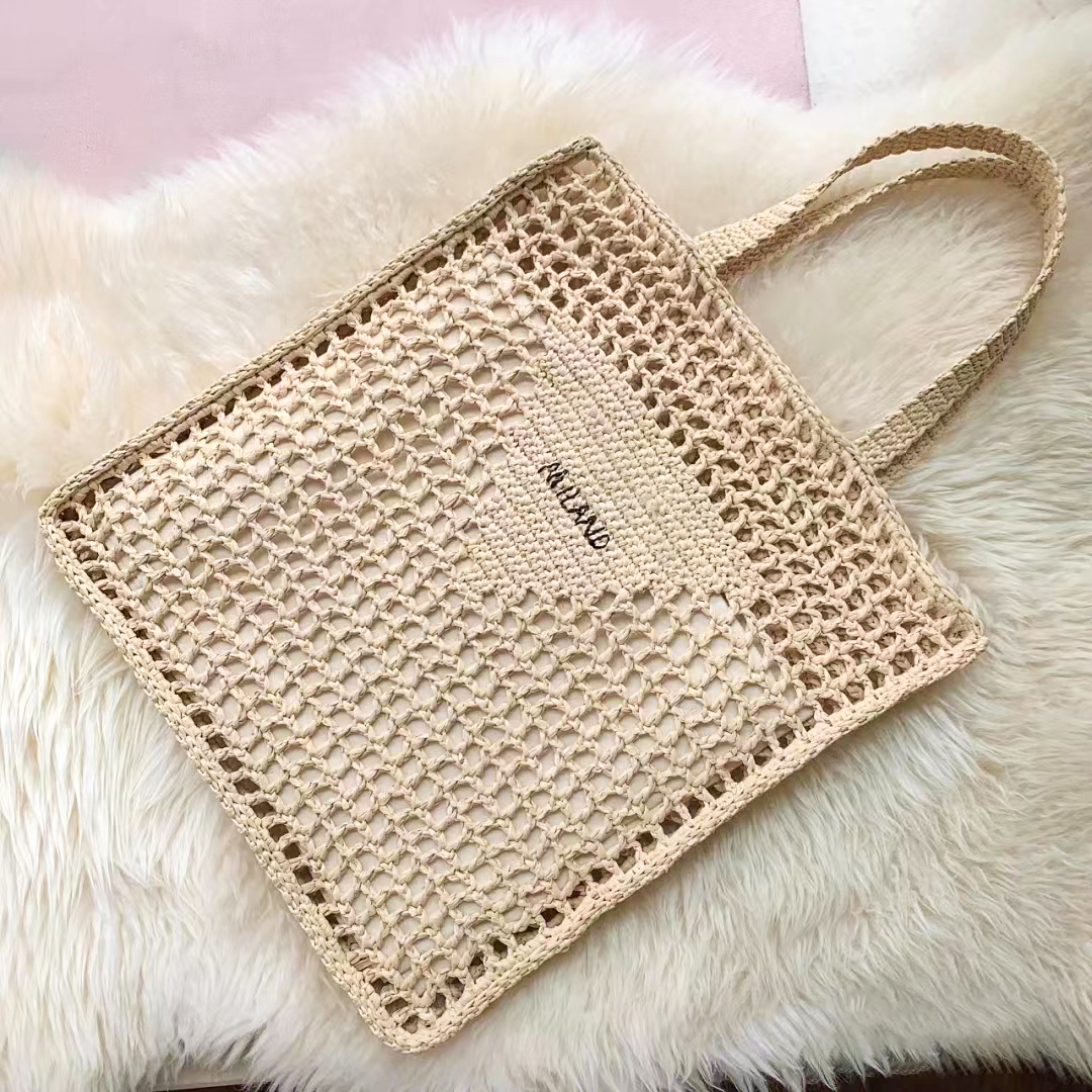 

Fashion Beach Straw shopping Bag Designer tote Shoulder classic woman Clutch pochette basket weekend summer weave Crossbody famous famous Handbags wallet bags, White