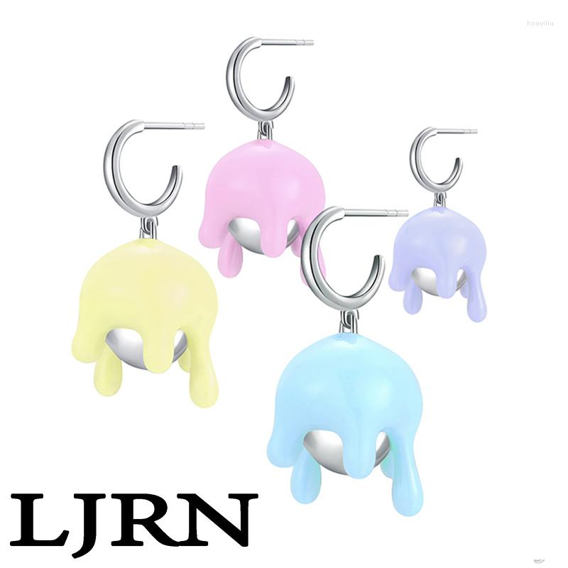 

Stud Earrings 2023 Metal Cream Cute Colorful Ball Pendant Irregular Geometric Simple Ear Wear Studs For Women Party Jewelry