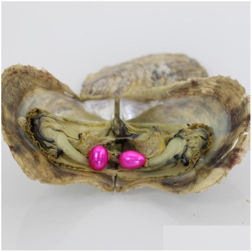 

Pearl Twins Akoya Oyster Wholesale 50Pcs Saltwater With 67Mm Rice Pearls Inside 25 Colors Avaliable Drop Delivery Jewelry Dh0Gk