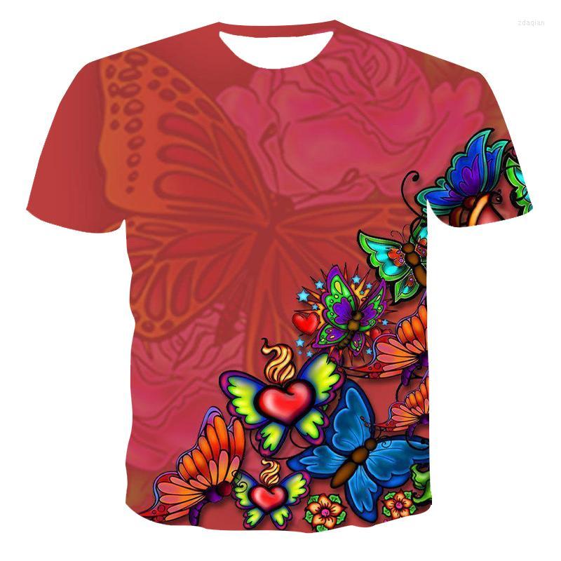 

Men's T Shirts Round Neck T-shirt High-quality And Women's Short-sleeved Butterfly Eagle Pattern 3D Printing Fashion Ha, 60450