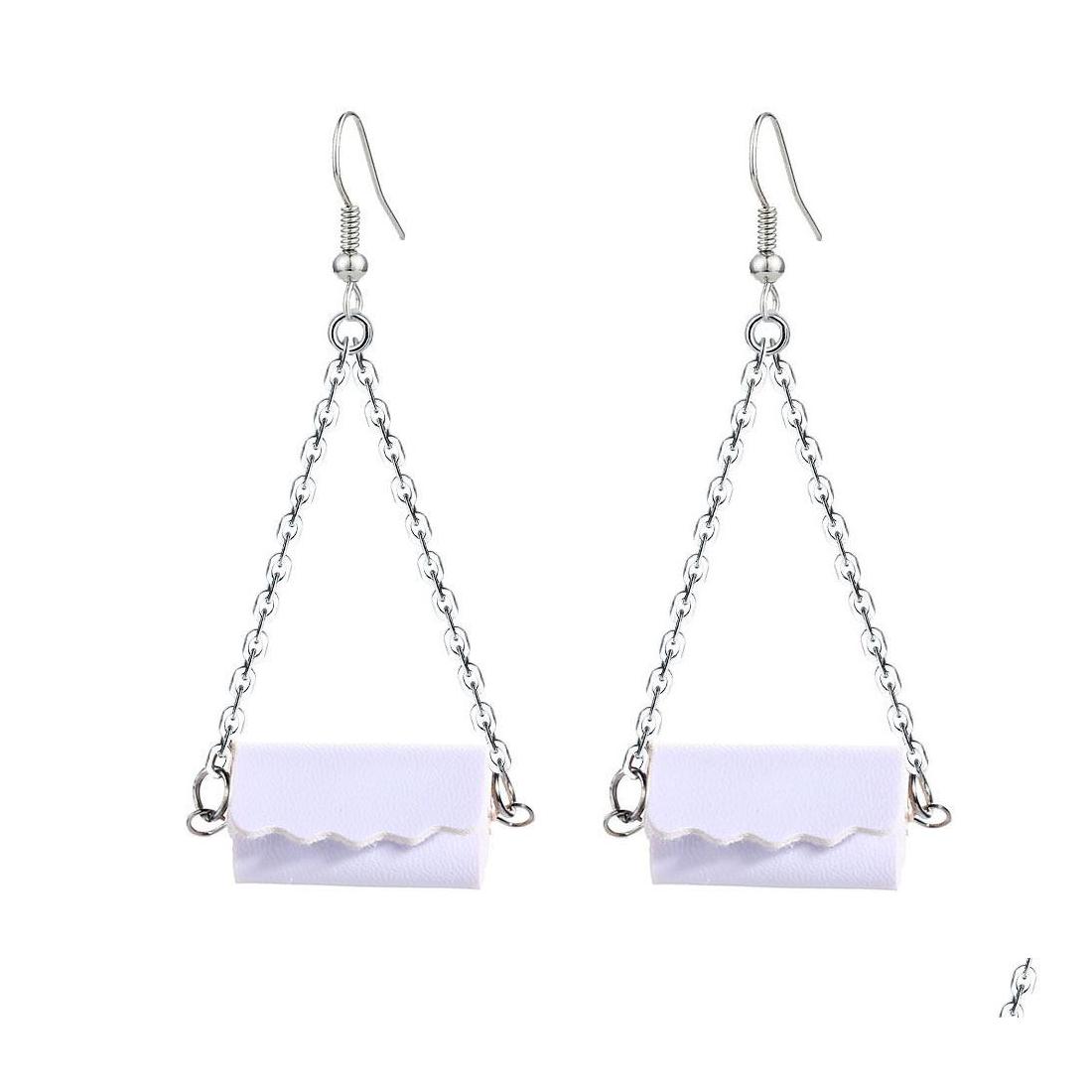 

Charm Toilet Roll Dangle Earrings Necklace For Women Creative Tissue Pu Leather Earring Fashion Rolls Paper Jewelry Gifts Drop Delive Otzzv