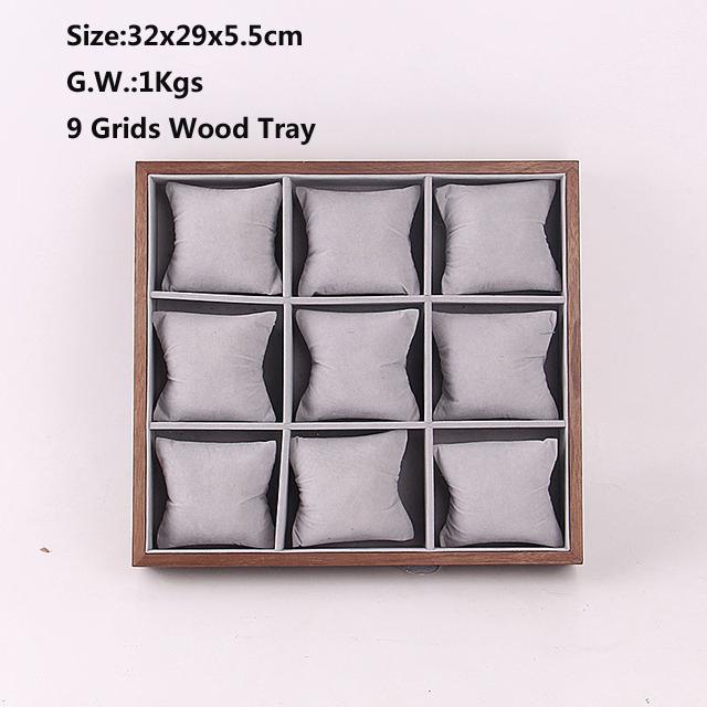 

Jewelry Pouches Bags 9 Watches Multi Founctions Display Tray Ring Earring Necklace Bracelet Pendant Organizer Storage Box