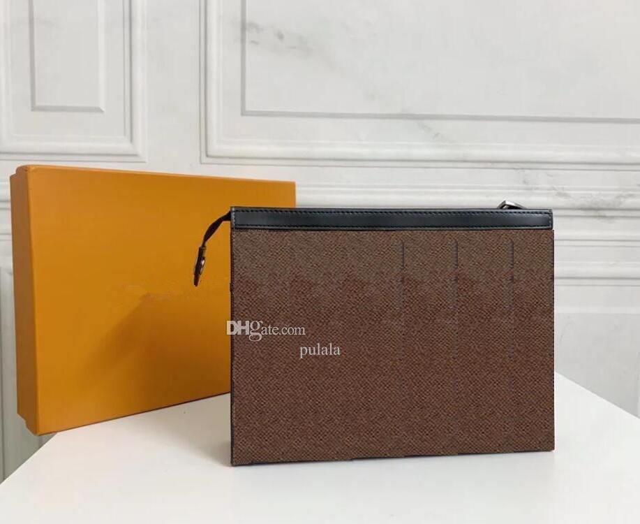 

Designers Luxurys Men Clutch Bags Wallets Toiletry Pouch Handbags Purses Women Leather Handbag Vintage Male Simple Business Bag Ca jlMbx