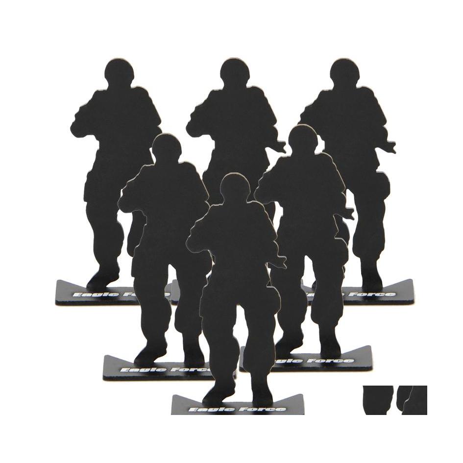 

Others Tactical Accessories Ar 15 6Pcs Airsoft Hunting Gun Iron Metal Soldier Model Shooting Targets For Black Drop Delivery Gear Dhtx7
