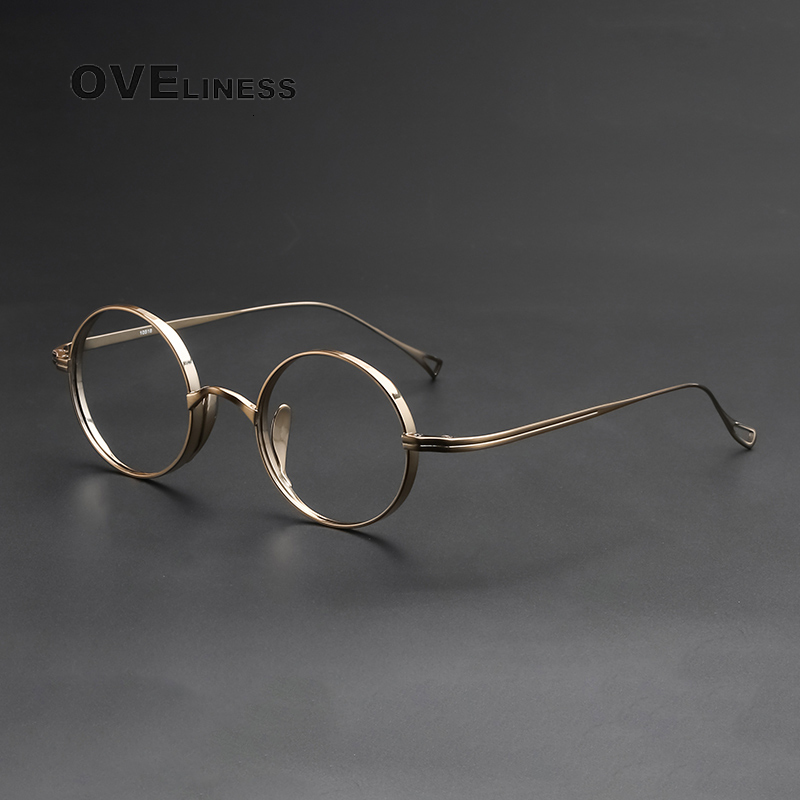 

Sunglasses Frames Pure Glasses Frame for Men Retro Round Prescription Eyeglasses frames Women Vintage Myopia Optical male Eyewear 230202