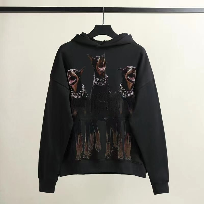 

Big plus size hoodie 80-150KG love niche tide brand American autumn and winter plus velvet loose men's couple hoodie, Customize
