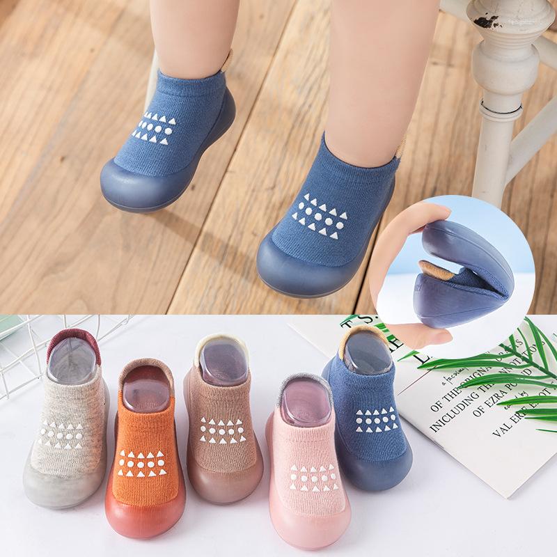 

First Walkers Autumn Winter Infant Baby Soft-soled Floor Shoes Toddler Children Socks Soft Non-slip Silicone Bottom, C2