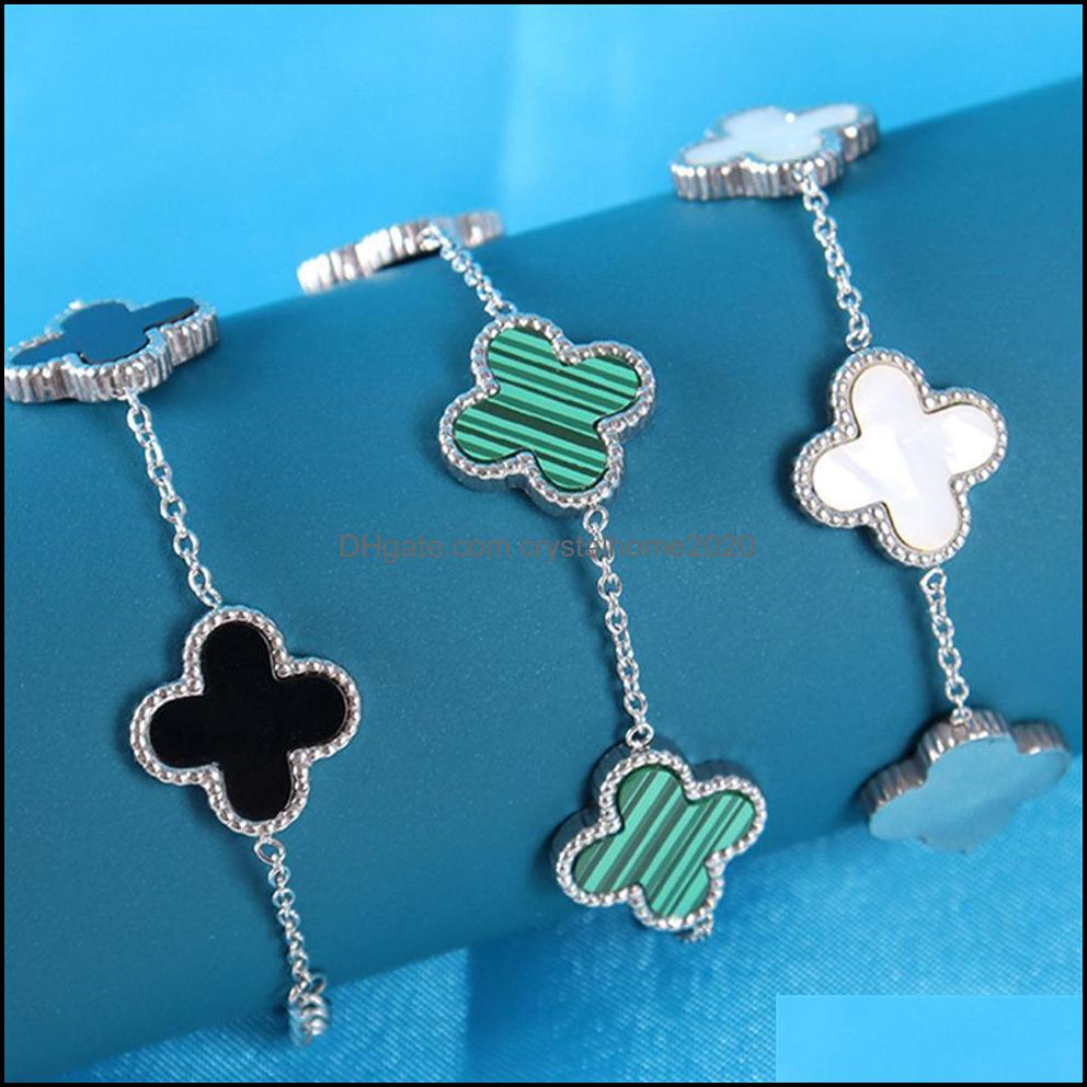 

Other Fashion Accessories Lucky Five Flowers And Four Leaf Clover Bracelet Womens Japanese Korean Version Ins Simple Personality Hig Otcap