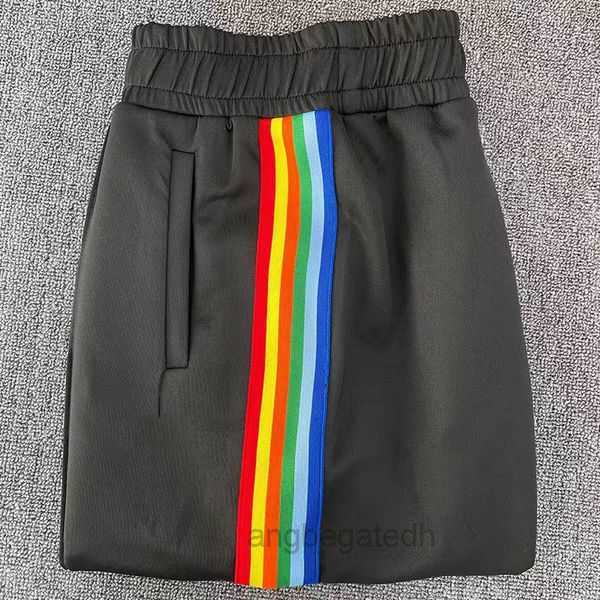 

Designer men palm Pant print fashion style long pants Casual mens rainbow jogger Stripes Drawstring Asian size 8JYUG