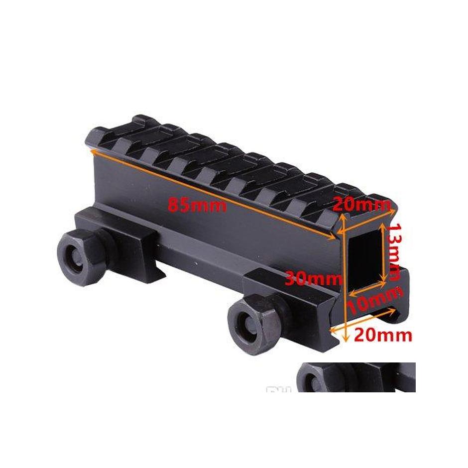

Tactical Accessories 8Slot Rail Riser Mount 20Mm Weaver With Quick Release Grooved See Through Picatinny Scope Drop Delivery Sports Dhkmi