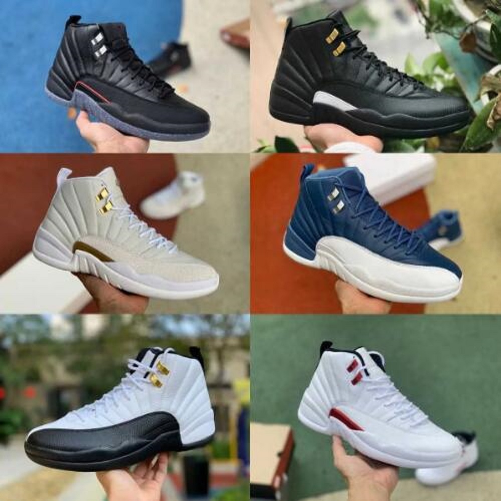 

Jumpman White 12 12s Basketball Shoes Mens High Utility Grind Twist Gold Indigo Flu Game Dark Concord Royalty The Master Fiba Playoff Royalty Trainer Sneakers, Color 29