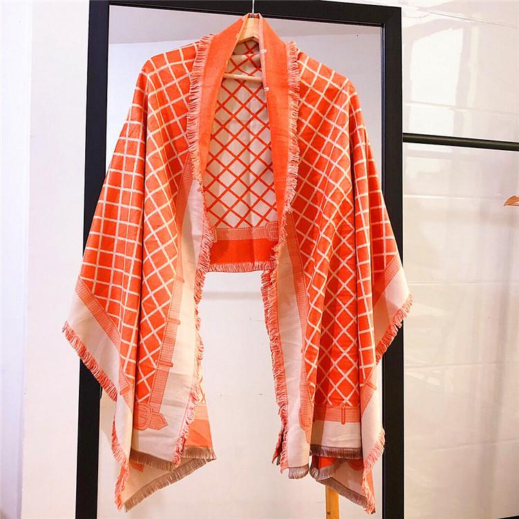 

Scarves 2023 Women's Winter Scarf Cashmere Wool Shawls Soft Pashmina For Women Warm Female Poncho Stoles