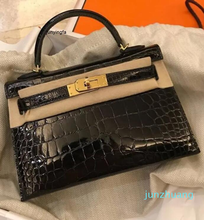 

Designer Bags 2023 Fashion Chic Leather Women's 78 Pattern Second Generation Mini Single Shoulder Messenger Handbag, Brown palm print (gold buckle)