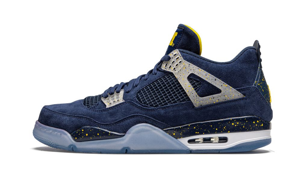 

4 Jumpman 4s Michigan Basketball Shoes Mens Womens IV College Navy Amarillo White Designer Sports Sneakers