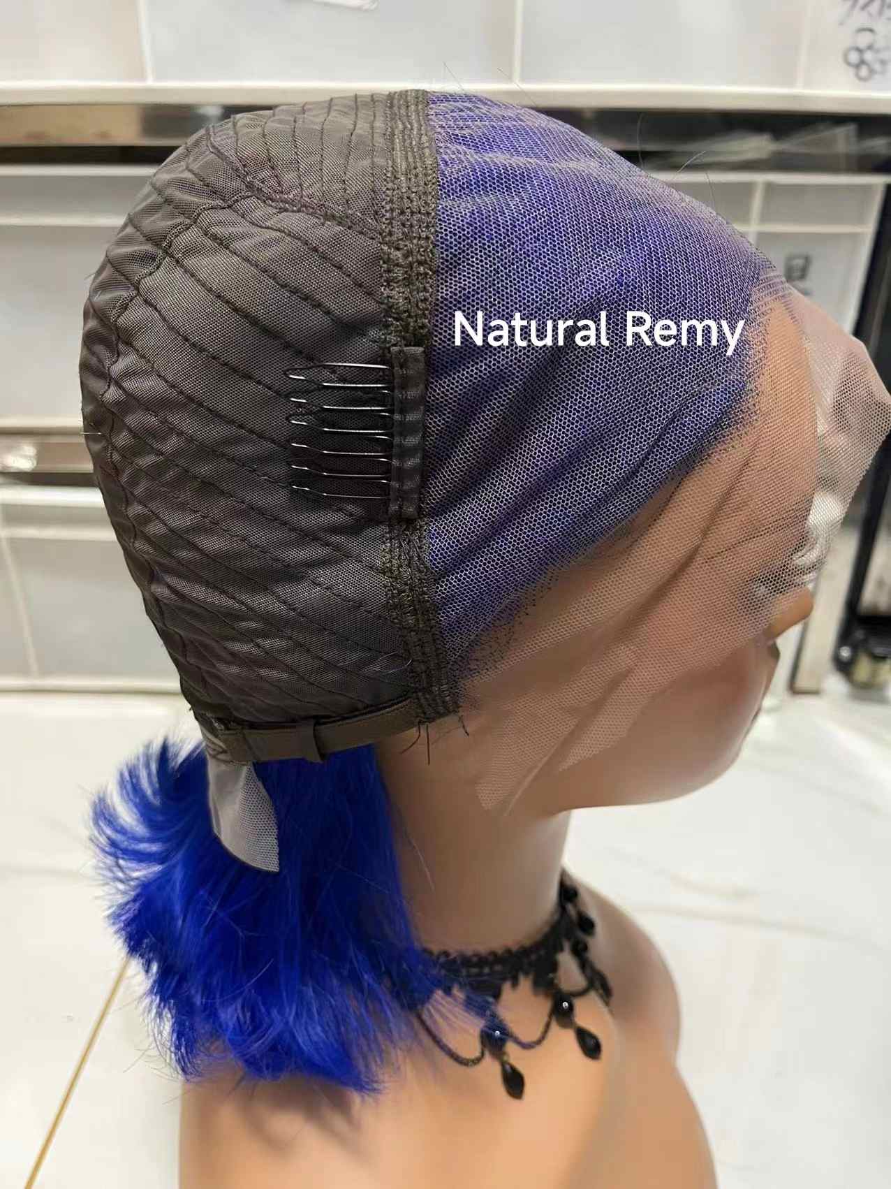 

Long Straight Soft Hair Blue Wig For Women Colored Blonde/Yellow/Grey/Red/Orange Lace Front Wig human Hair Peruca Cosplay