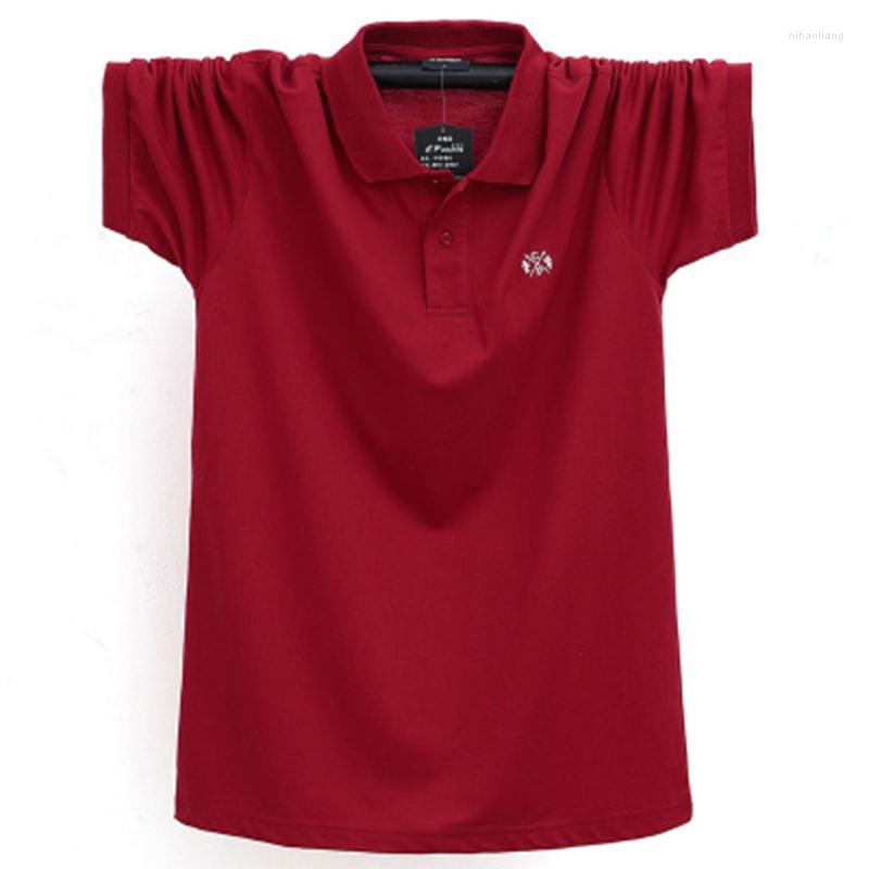 

Men's Polos Summer Plus Size 5XL 6XL Men Polo Shirt Brand Business Casual Cotton Short-Sleeved Breathable Soft Male, Gray