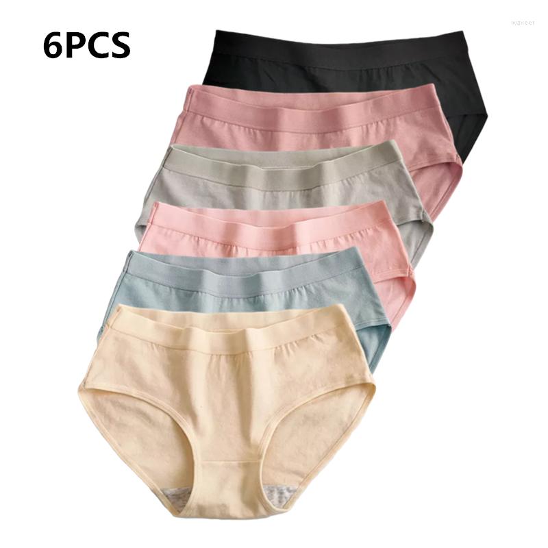 

Women's Panties 6PCS Cotton Women'S Underwear Student Low Waist Cute Comfortable Breathable Antibacterial Briefs High Quality, 12pcs
