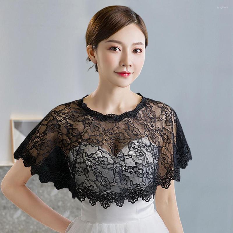 

Scarves Cozy Good-looking Formal Evening Party Bride Lace Shawl Breathable Women Cover Up Hollow Out Fashion Accessories