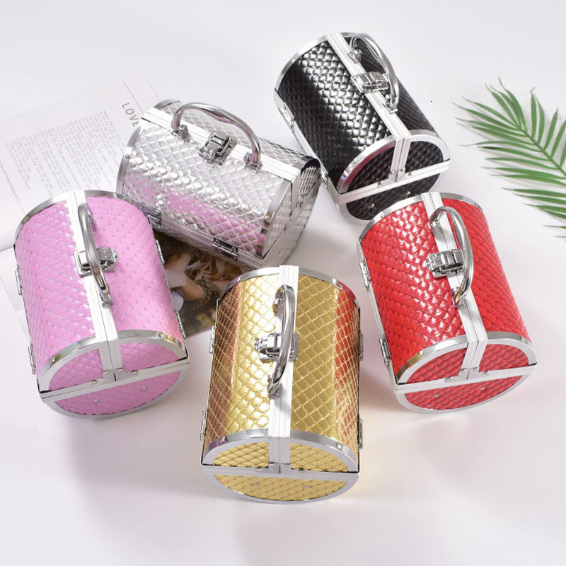 

Cosmetic Bags Cases Pillow design Aluminium alloy Make up Box Makeup Case Beauty Case Cosmetic box Multi Tiers Lockable Jewelry Box 230203, Silver