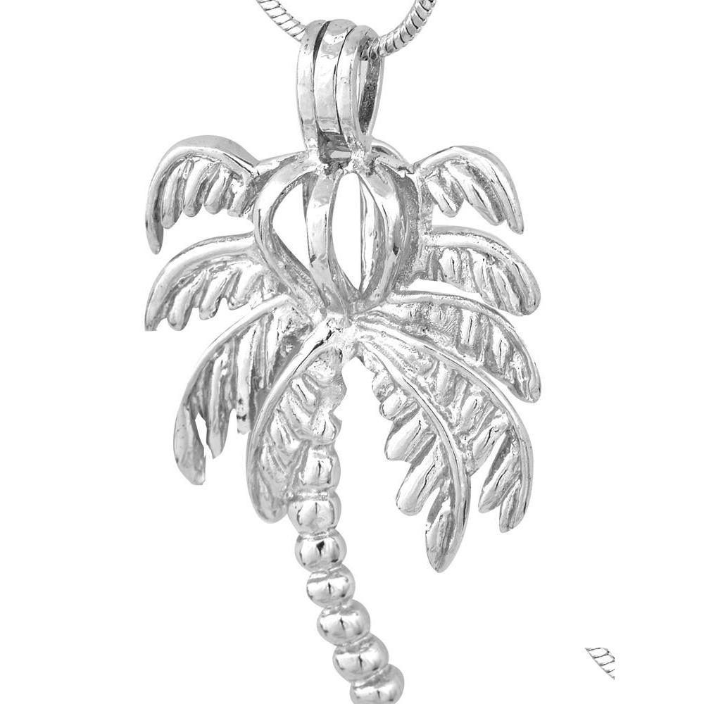 

Pendant Necklaces 18Kgp Coconut Palm Tree Locket Cages Pearl Gem Bead Cage Mountings Diy Fashion Jewelry P76 Drop Delivery Pendants Dhw57