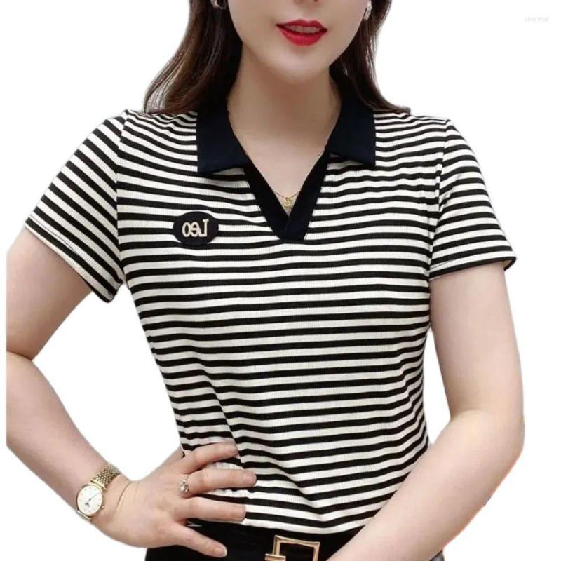 

Women's T Shirts Summer Short-Sleeved Lapel Top 2023 Fashion Temperament Loose Casual Sports All-Match Large Size T-Shirt Women, Khaki