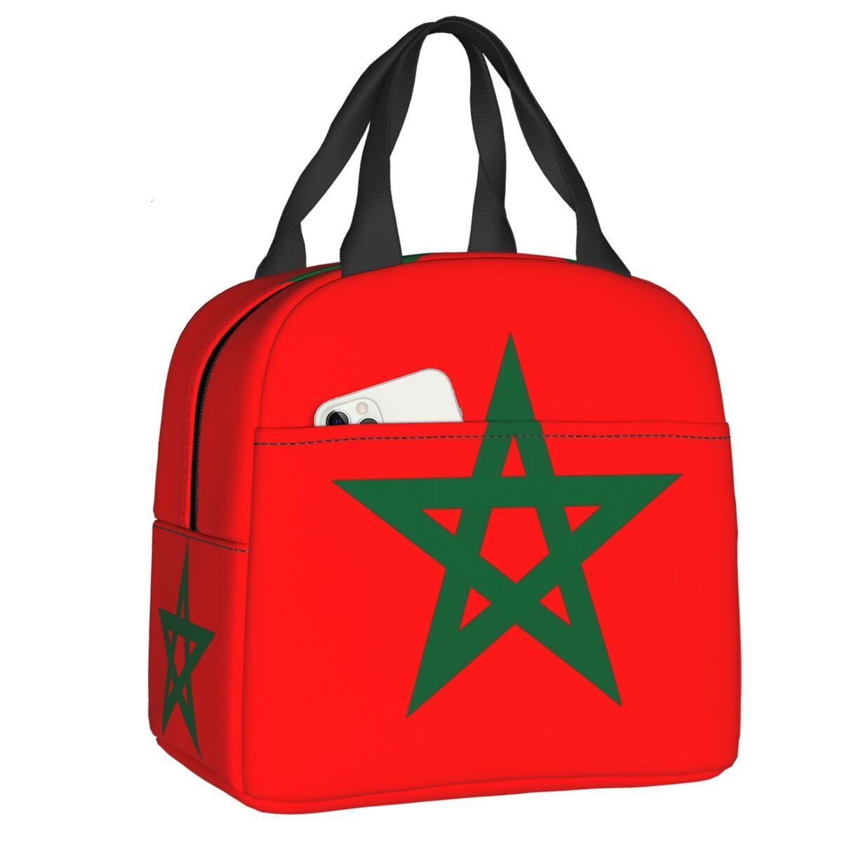 

Ice PacksIsothermic Bags Morocco Flag Lunch Bag Men Women Moroccan Patriotic Cooler Thermal Insulated Box for Kids School Children Food 230203
