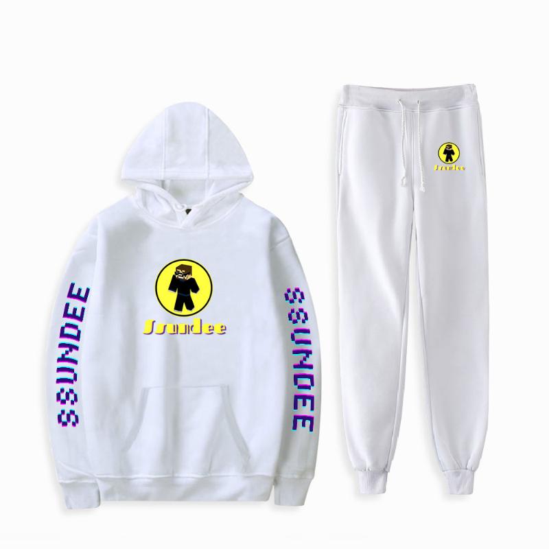 

Men' Tracksuits Ssundee Merch Hoodies Set Men Women Pants Two-Piece Sweatshirt SuitMen, Navy