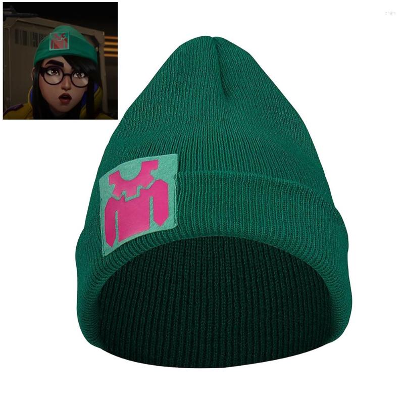 

Berets Killjoy Green Beanie Cartoon Game Cosplay Hat Knitted Hip Hop Cap Of Men And Women, Red