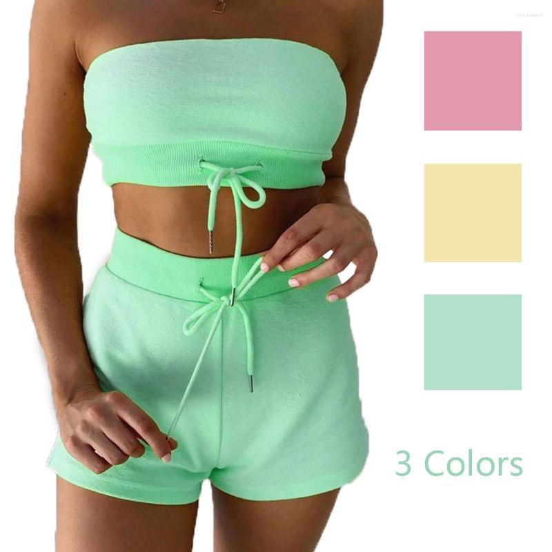 

Active Sets Sexy Women 2PCS Set Sleeveless Tank Top Fitness Shorts Run Gym Sports Yoga Suit Sweatsuit Summer Pullover Outfit Tracksuits