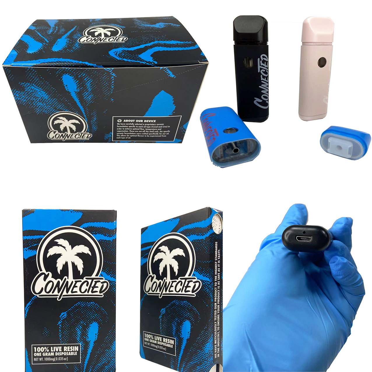 

Electronic Cigarettes CONECTED Disposable vape pens 380mAh E cigarettes Rechargeable Battery Empty Vape Pen 1ml Vaporizer with Drawer box Packing