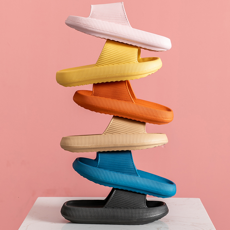 

Slippers Women Thick Platform Cloud Slippers Summer Beach Eva Soft Sole Slide Sandals Leisure Men Ladies Indoor Bathroom Anti-slip Shoes 230203, Gury