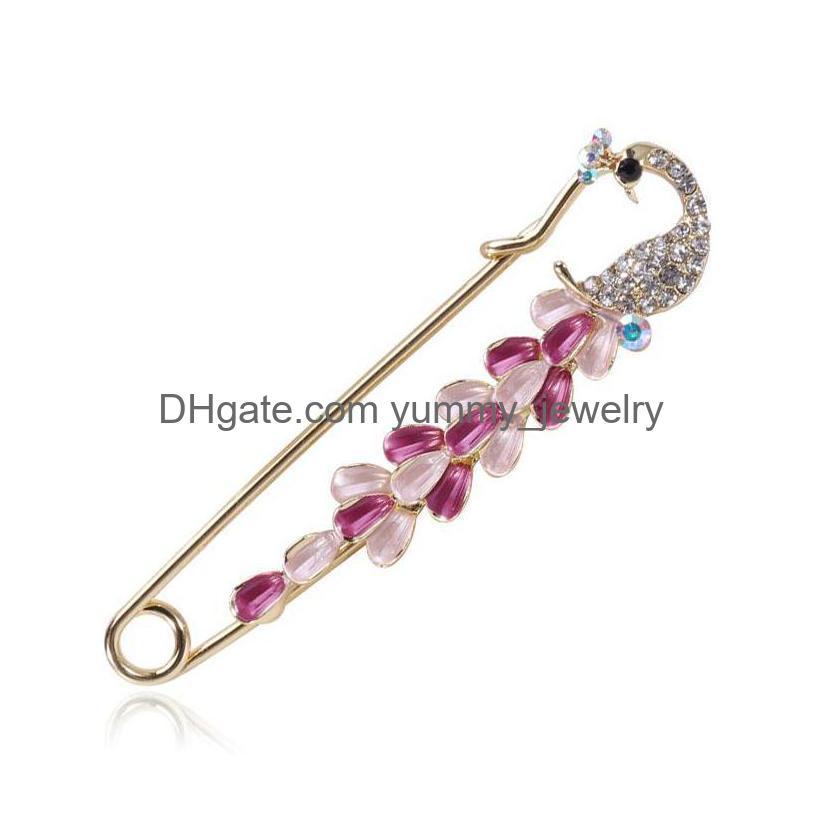 

Pins Brooches Pins Longtailed Peacock Pin Versatile Atmosphere Scarves Buckle Sweater Fixing Accessories For Drop Delivery Jewelry Dhrjs