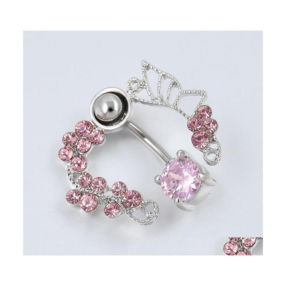 

Navel Bell Button Rings Stainless Steel Women Fashion Leak Empty Butterfly Perforation Body Jewelry 2 5Mz T2 Drop Delivery Dh6Ka