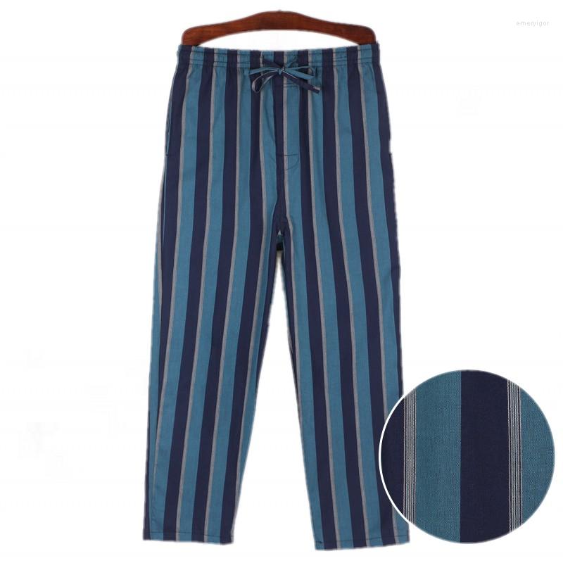 

Men's Sleepwear 2023 Spring Summer Men Cotton Sleep Bottoms Male Plus Size High Quality Lounge Wear Pants Casual Striped Home