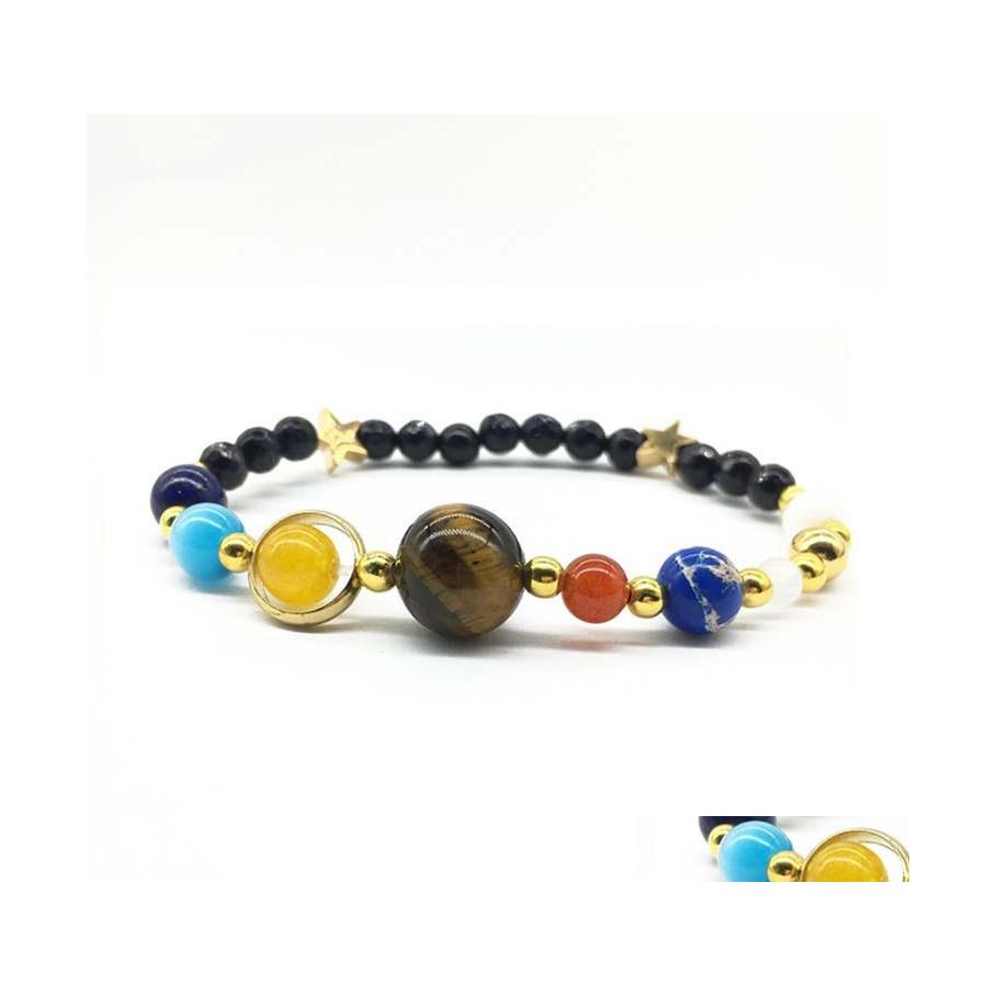 

Beaded Strands Universe Galaxy The Eight Planets Beaded Bracelet Mens Jewelry Star Beads Stretch Drop Delivery Bracelets Otgi3