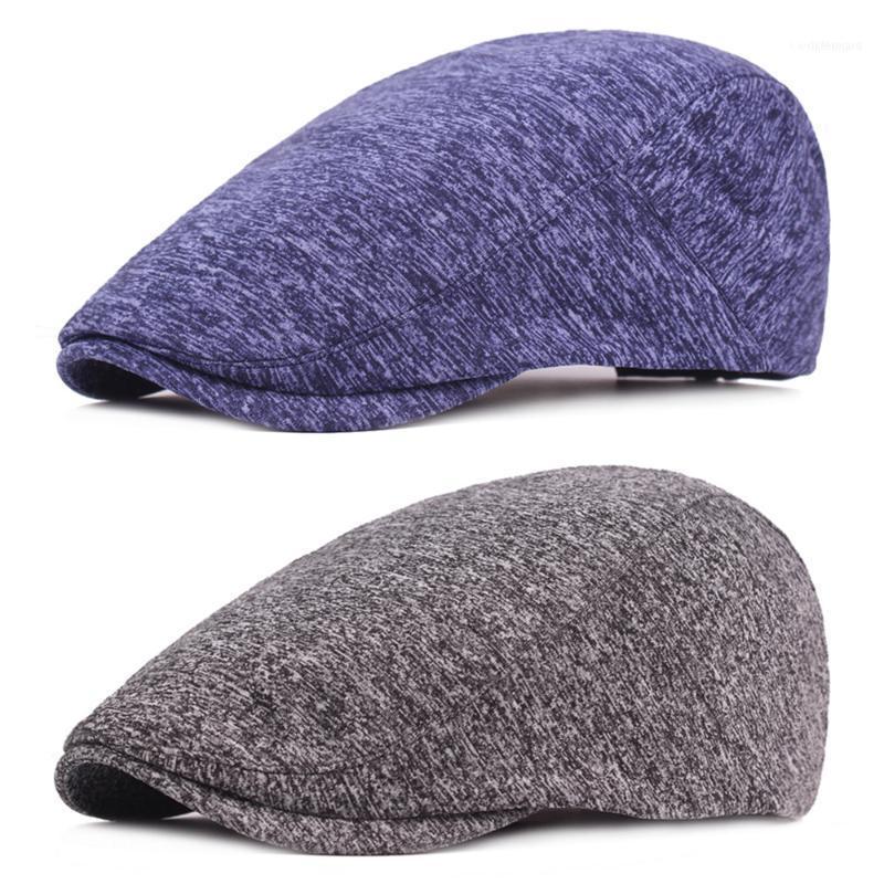 

Berets Mens Cotton DuckBill Hat Sboy Flat Driving Golf Cabbie Ivy Cap HATCS05341, Blue