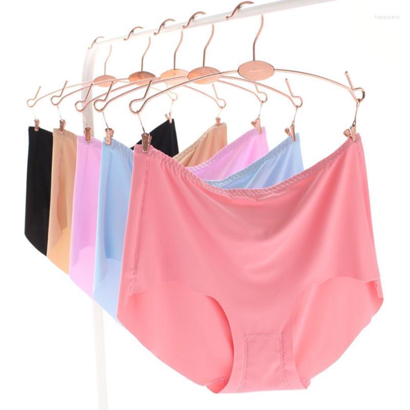 

Women's Panties Women Sexy Ice Silk Seamless Low Waist Breifs Underwear, Beige