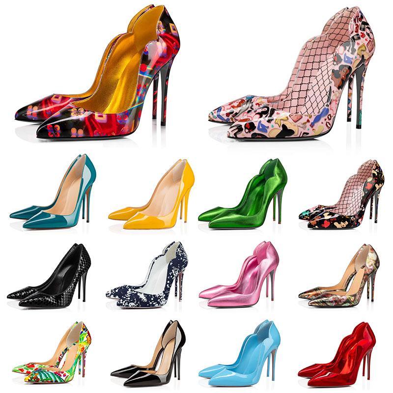 Designer Christians Shoes Woman Ss High Heels Shoe Platform Peep -toes Designers Sexy Pointed Toe Sole 8cm 10cm 12cm Pumps Oahj