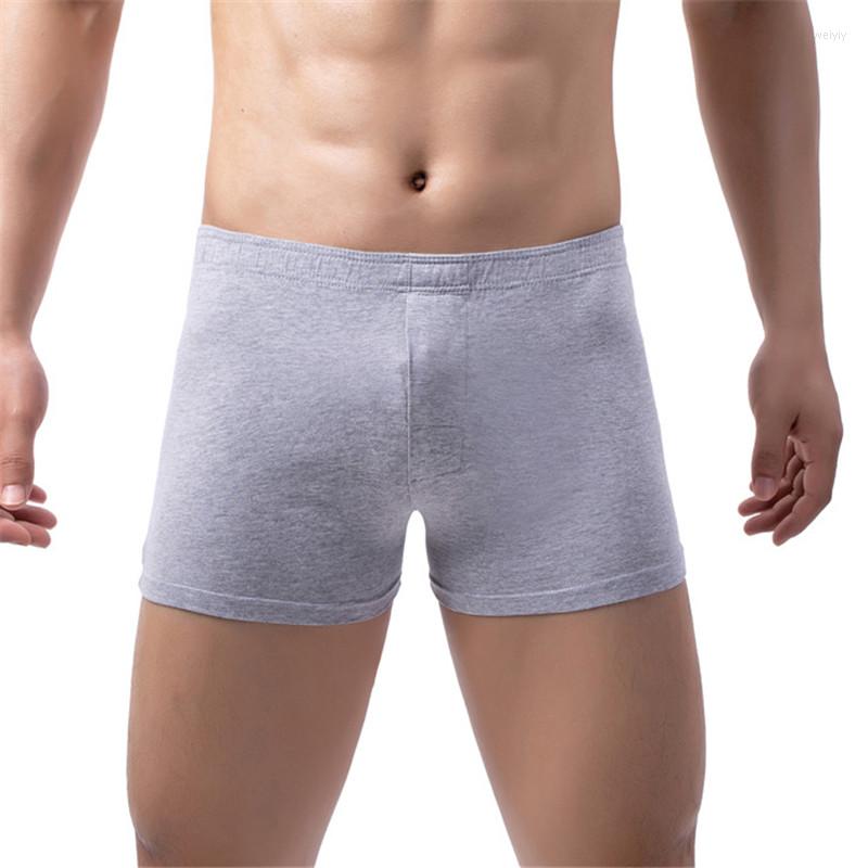 

Underpants Sexy Mens Boxer Shorts Underwear Casual Bodybuilding Tights Cotton Men Swimwear Swimming Long Trunks Panties, White