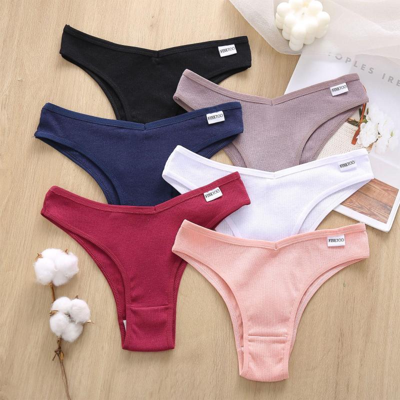 

Women's Panties 50Pcs/Set Women Cotton Brazilian -XL Low-Rise Solid Color Underwear Ladies Comfortable Underpants Girls Panty Intimates, As picture