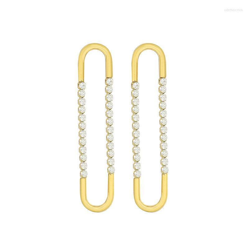 

Stud Earrings Stainless Steel Simple U-shaped Designer Zircon Gift For Women 2023 Bohemian Style Fashion Jewelry AccessoriesStud Odet22