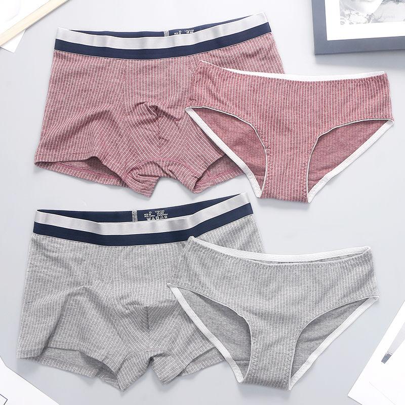 

Underpants Couple Panties Set Lovers Cotton Seamless Underwear Comfortable Men Boxer Shorts Female Sexy, Qa89