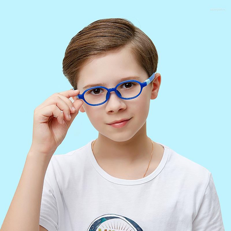 

Sunglasses Frames Anti Blue Light Glasses Kids Children TR Slicone Optical Frame Boy Girl Vintage Clear Computer Glare Filter Eyeglasse 2023