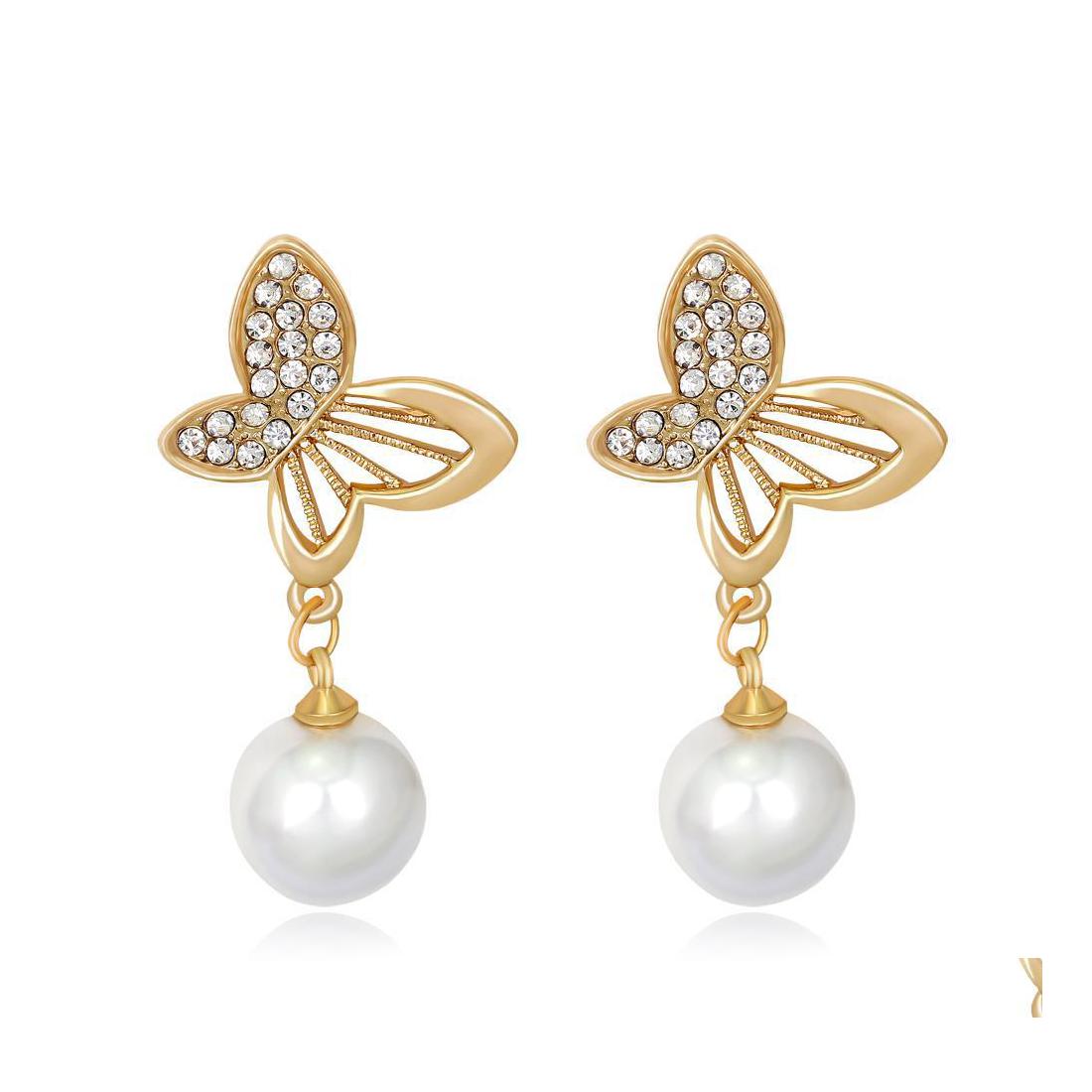 

Dangle Chandelier Fashion Bridal Earrings With Pearl Rhinestones Earring Jewelry Findings Wedding Accessories For Bridesmaids Bwba Dhhaf